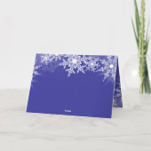 Navy Blue Snowflake Weihnachten (Rückseite)