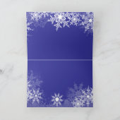 Navy Blue Snowflake Weihnachten (Innenseite)