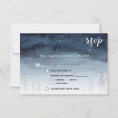 Navy Blue Snowy Winter Scene | UAWG zur Wahl Einladung (Vorderseite)