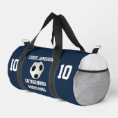 Navy Blue Soccer Team Coach Player Duffle Bag (Rechte Ecke)