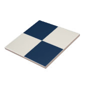 Navy Blue & Soft Beige Square Box Stilvolles Muste Fliese (Seite)