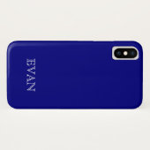 NAVY BLUE Solid Background iPhone X Fall Case-Mate iPhone Hülle (Rückseite (Horizontal))