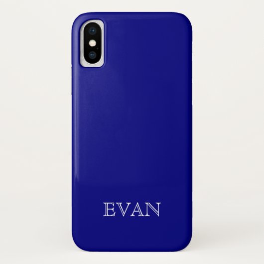 NAVY BLUE Solid Background iPhone X Fall Case-Mate iPhone Hülle (Rückseite)