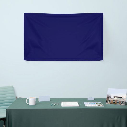 Navy Blue Solid Color Anpassen Banner (Messeveranstaltung)