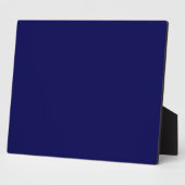 Navy Blue Solid Color Anpassen Fotoplatte (Seite)
