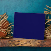 Navy Blue Solid Color Anpassen Fotoplatte (Seite)
