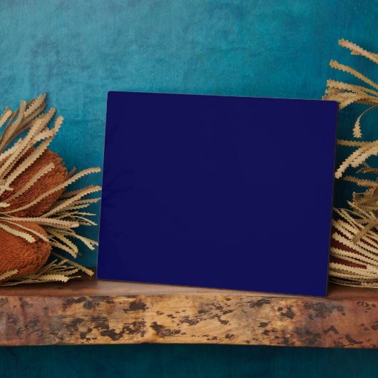 Navy Blue Solid Color Anpassen Fotoplatte (Seite)