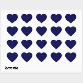 Navy Blue Solid Color Anpassen Herz-Aufkleber (Blatt)