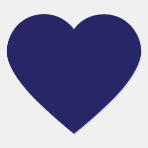 Navy Blue Solid Color Anpassen Herz-Aufkleber
