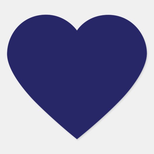 Navy Blue Solid Color Anpassen Herz-Aufkleber (Vorderseite)