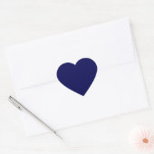 Navy Blue Solid Color Anpassen Herz-Aufkleber (Umschlag)