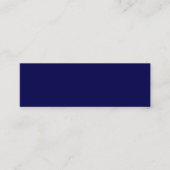 Navy Blue Solid Color Anpassen Mini Visitenkarte (Vorderseite)