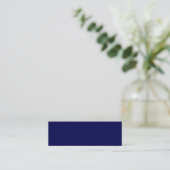 Navy Blue Solid Color Anpassen Mini Visitenkarte (Stehend Vorderseite)
