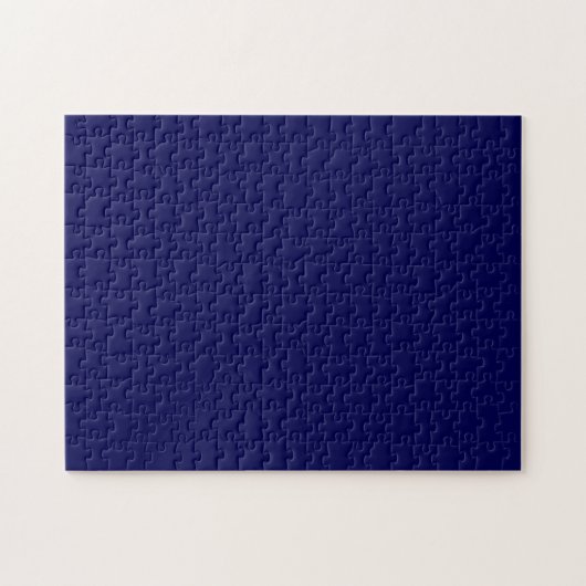 Navy Blue Solid Color Anpassen Puzzle (Horizontal)