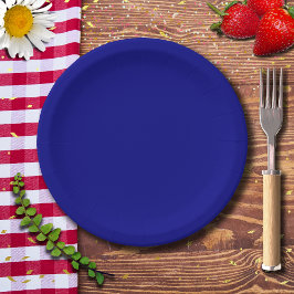 Navy Blue Solid Color | Classic | elegant Pappteller