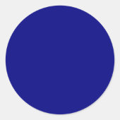 Navy Blue Solid Color | Classic | elegant Runder Aufkleber (Vorderseite)
