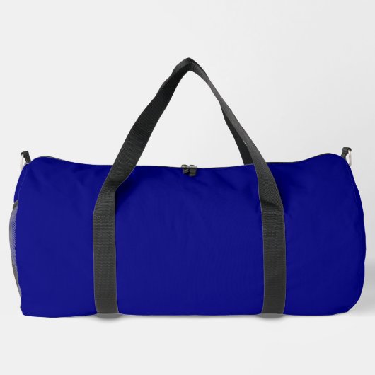 Navy Blue Solid Color Duffle Bag (Rückseite)