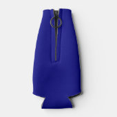 Navy Blue Solid Color Flaschenkühler (Rückseite)