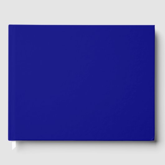 Navy Blue Solid Color Gästebuch (Vorderseite)
