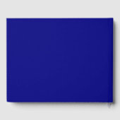 Navy Blue Solid Color Gästebuch (Rückseite)