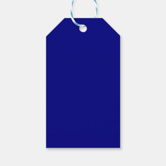 Navy Blue Solid Color Geschenkanhänger (Vorderseite)