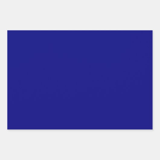 Navy Blue Solid Color Geschenkpapier Set (Vorderseite 2)