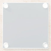 Navy Blue Solid Color Glasuntersetzer (Rückseite)