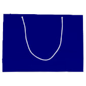 Navy Blue Solid Color Große Geschenktüte (Rückseite)