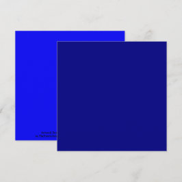 Navy Blue Solid Color Karte
