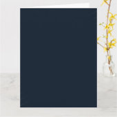 Navy Blue Solid Color Karte (Gelbe Blume)