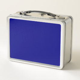 Navy Blue Solid Color Metall Brotdose