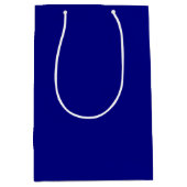 Navy Blue Solid Color Mittlere Geschenktüte (Vorderseite)