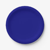 Navy Blue Solid Color Pappteller (Vorderseite)