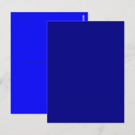 Navy Blue Solid Color Postkarte