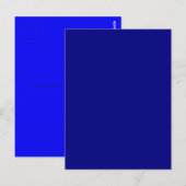 Navy Blue Solid Color Postkarte (Vorne/Hinten)