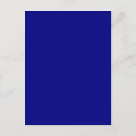 Navy Blue Solid Color Postkarte (Vorderseite)