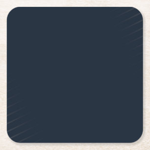 Navy Blue Solid Color Rechteckiger Pappuntersetzer