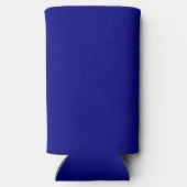 Navy Blue Solid Color Selters Dosenkühler (Rückseite)