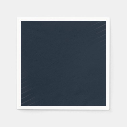 Navy Blue Solid Color Serviette (Vorderseite)