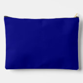Navy Blue Solid Color Zubehörtasche (Rückseite)