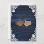 Navy Blue Sonnenblume speichern die Datumskarten Save The Date (Rückseite)
