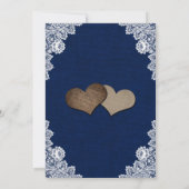 Navy Blue Sonnenblume speichern die Datumskarten Save The Date (Rückseite)