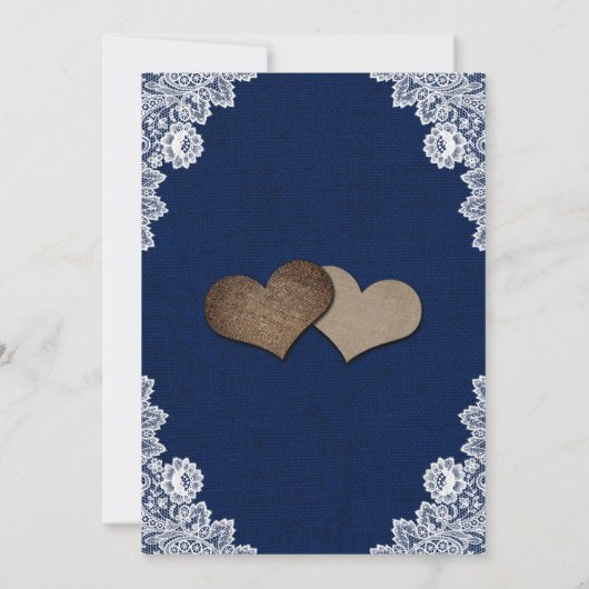 Navy Blue Sonnenblume speichern die Datumskarten Save The Date (Rückseite)