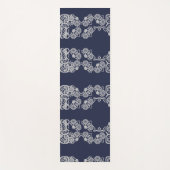 Navy Blue Soothing Pattern Yoga Mat Yogamatte (Vorderseite)