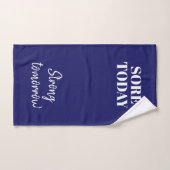 Navy Blue Sore Heute Strong Tomorrow Workout Gym Handtuch (Handtuch)