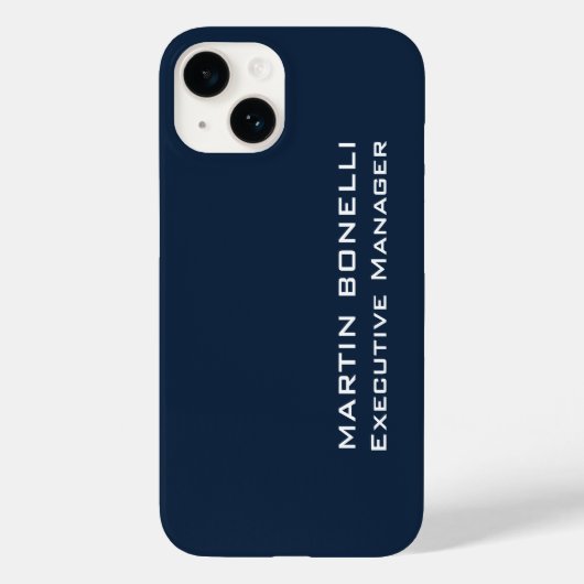 Navy Blue Special Einzigartige moderne Führungskra Case-Mate iPhone Hülle (Rückseite)