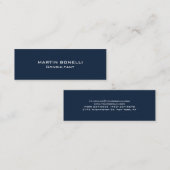 Navy Blue Special Einzigartiger Clear Consultant Mini Visitenkarte (Vorne/Hinten)