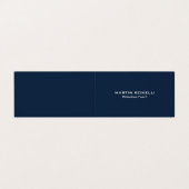 Navy Blue Special Einzigartiger moderner Berater Visitenkarten (Außenseite Aufgefaltet)