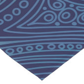 Navy Blue Spiral Muster Kurzer Tischläufer (Ecke)