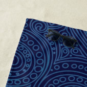 Navy Blue Spiral Muster Strandtuch (Beispiel)